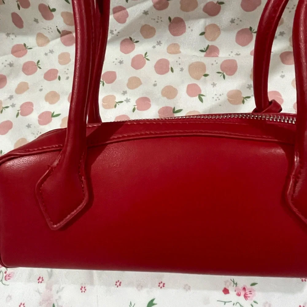 Alaïa Red Leather Barrel Shoulder Bag